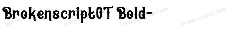 BrokenscriptOT Bold字体转换